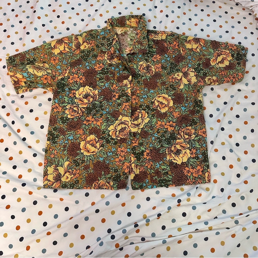 Vintage Floral Short Sleeve Shirt
